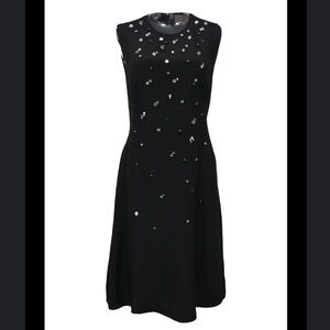 3.1 Phillip Lim Black crystal-embellished silk sleeveless A-line dress 2